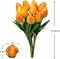 20 Pcs Orange Tulips Artificial Flowers Real Touch Fake Tulips Fake Flowers for Mother's Day 13.5 2"D x 7"W x 13.5"H